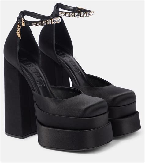 versace aevitas platform pumps|versace medusa satin platform pump.